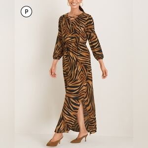 Chico's Tiger Print Maxi Dress NWT